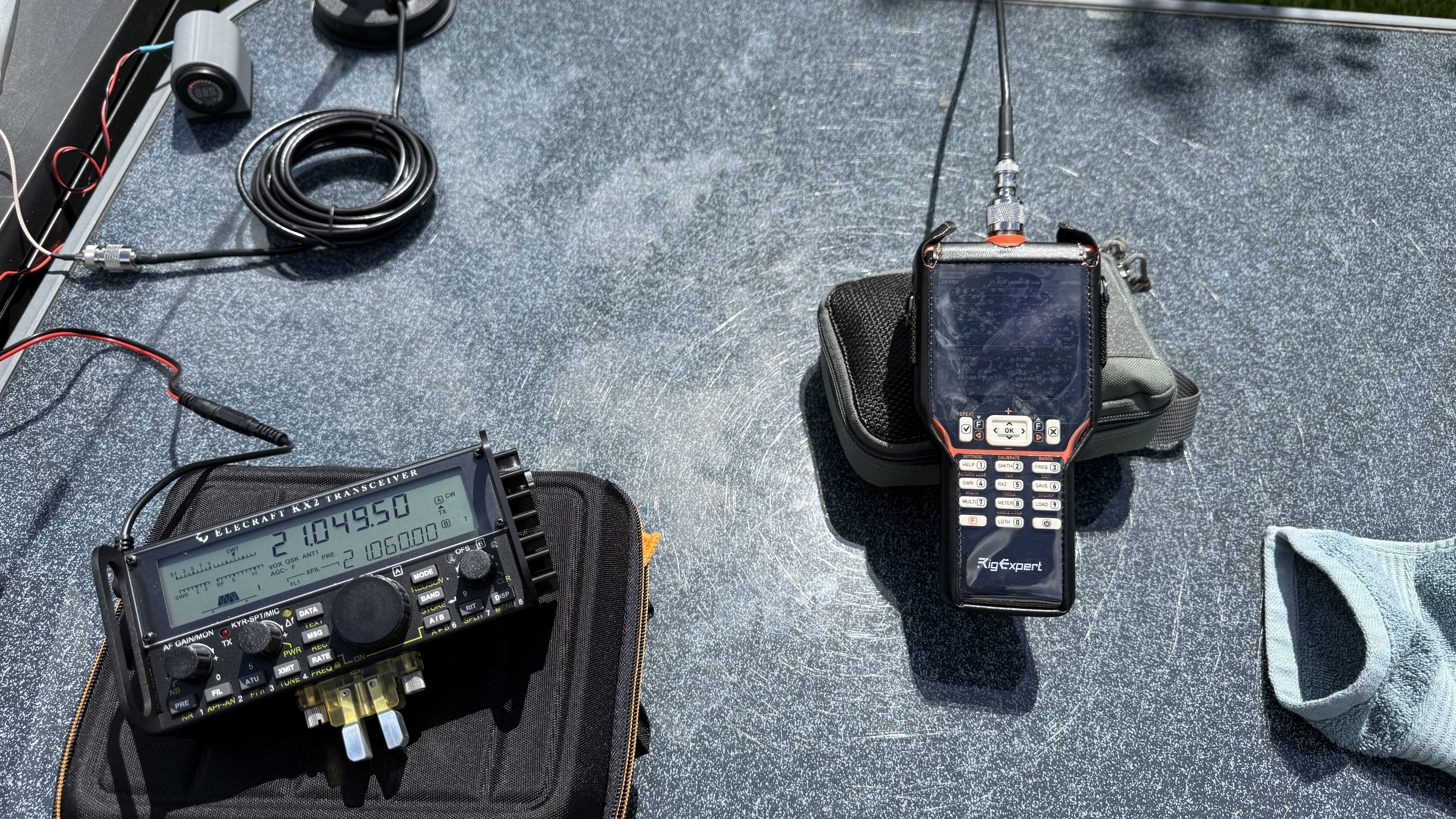 Bild 5 – Test Slinky Antenne mit CG-3000 Automatik-Tuner